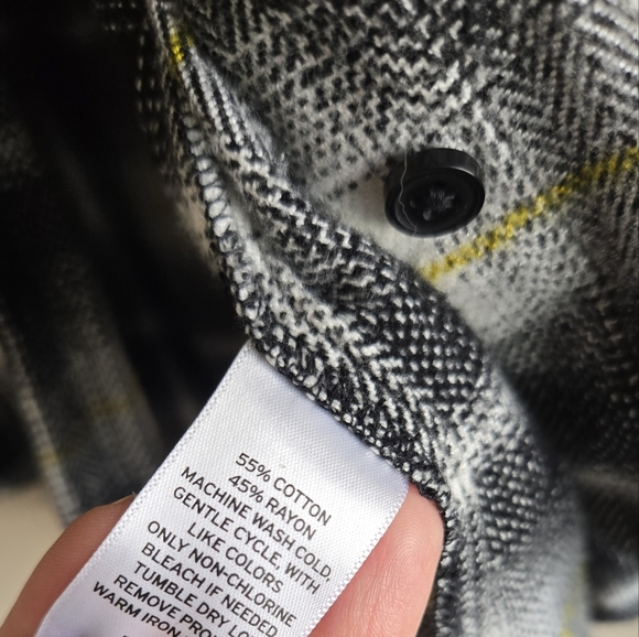 Bp Plaid Boyfriend Shirt Soft Button Down Flannel Size Xs - Picture 6 of 9